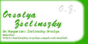 orsolya zselinszky business card